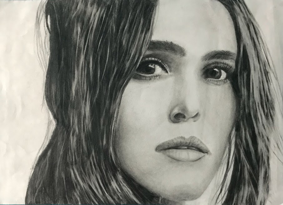 Zoey Deutch Pencil Drawing