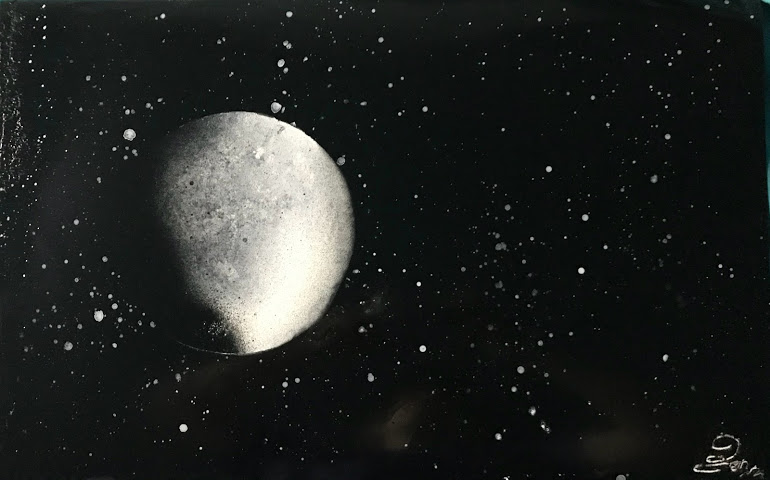 Spray Paint piece of the moon